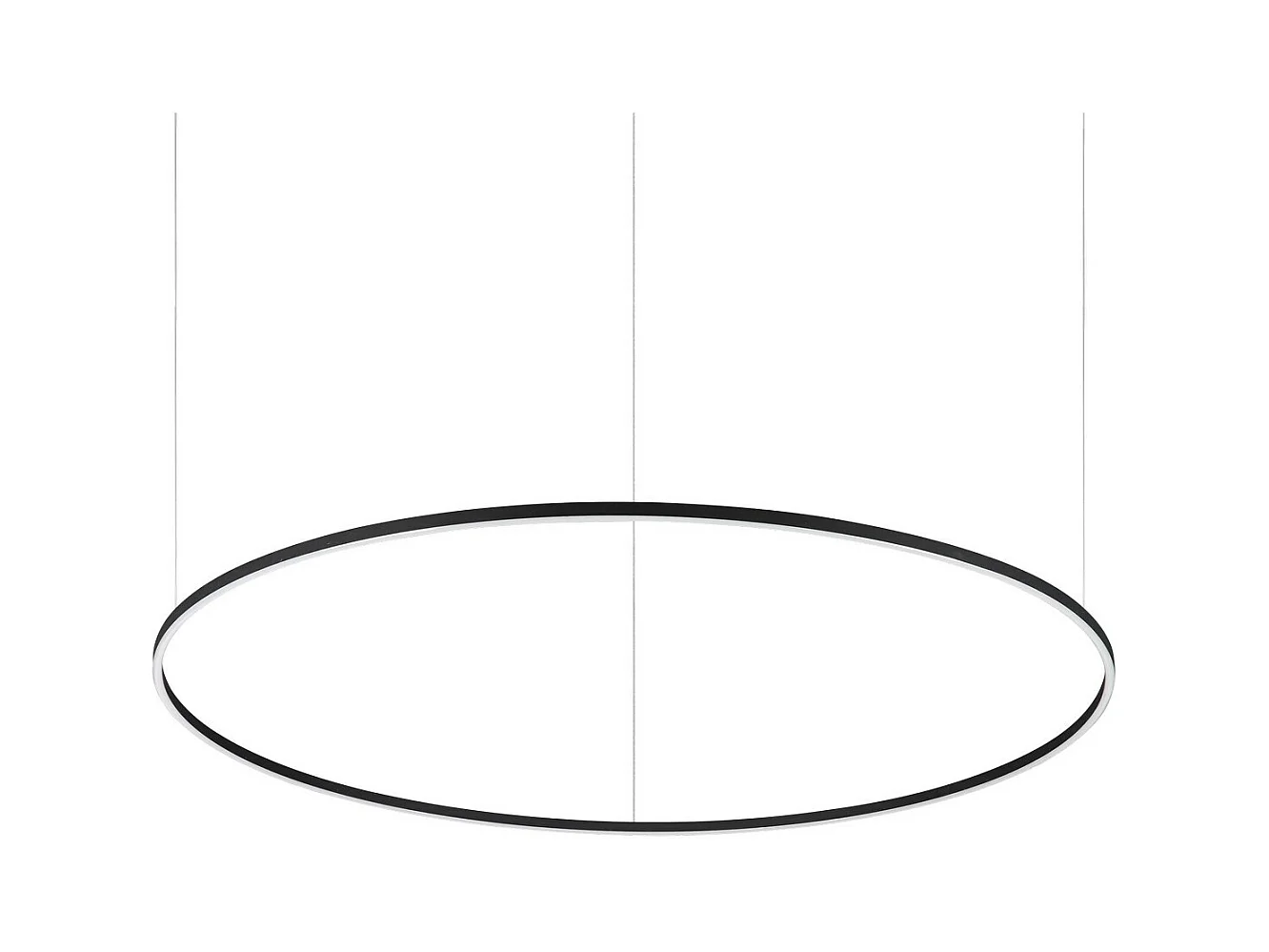Ideal Lux ORACLE Ring Integrado Led Colgante Plafón Negro 150cm 3000K