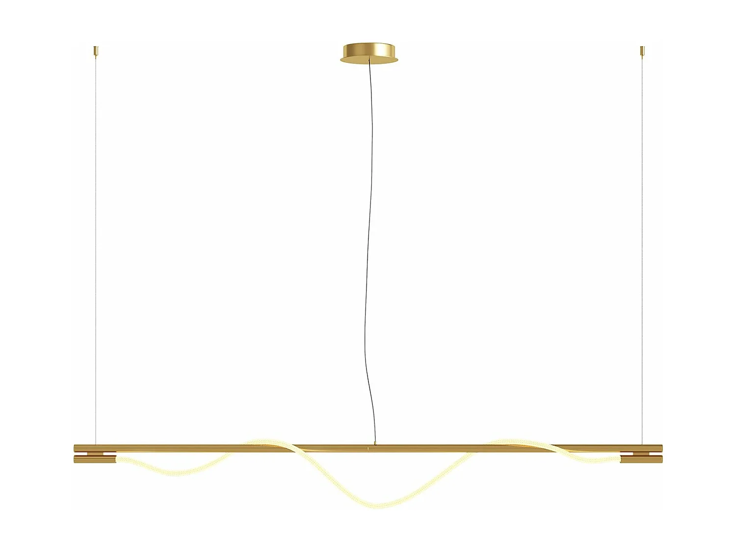 Lampadario A Sospensione Moderno Tau Alluminio Oro Luce Led 21W