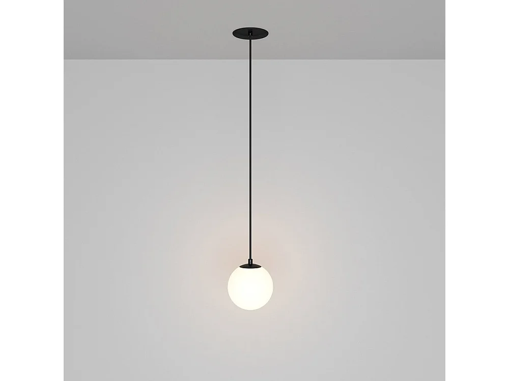 Lampadario A Sospensione Moderno Luna Alluminio Nero Luce Led Integrato 5W