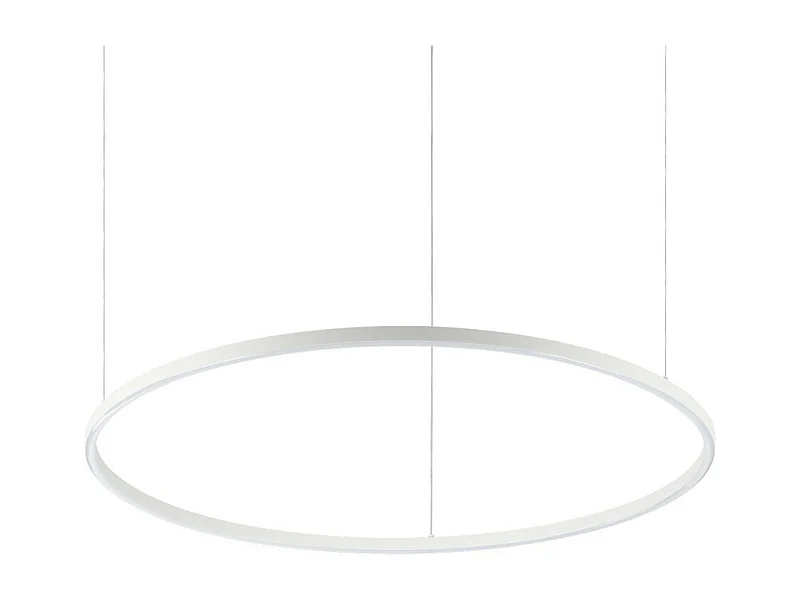 Ideal Lux ORACLE Lámpara de techo colgante LED integrada, delgada, redonda, regulable, DALI, 90 cm, blanca, 3000 K
