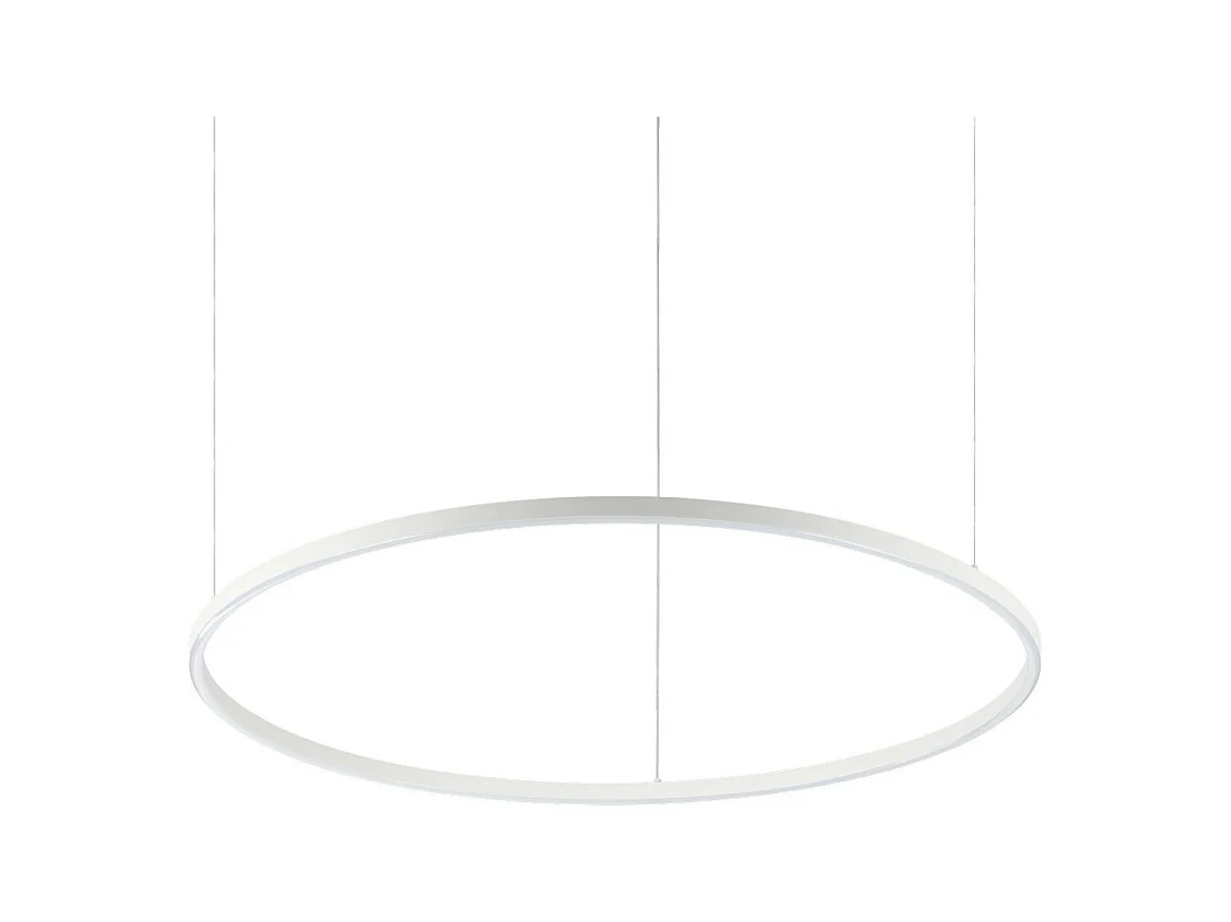 Ideal Lux ORACLE Schlanke DALI dimmbare runde 90 cm integrierte LED-Pendel-Deckenleuchte weiß, 3000 K