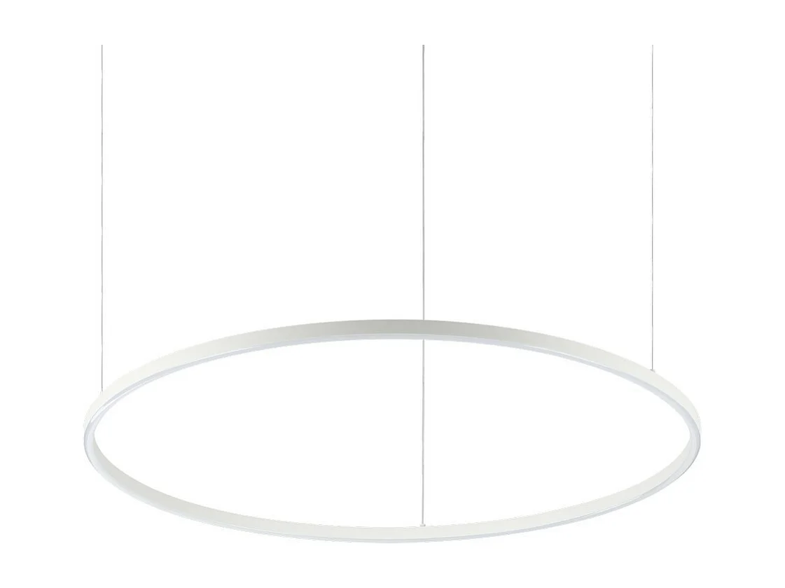 Ideal Lux ORACLE Schlanke DALI dimmbare runde 90 cm integrierte LED-Pendel-Deckenleuchte weiß, 3000 K