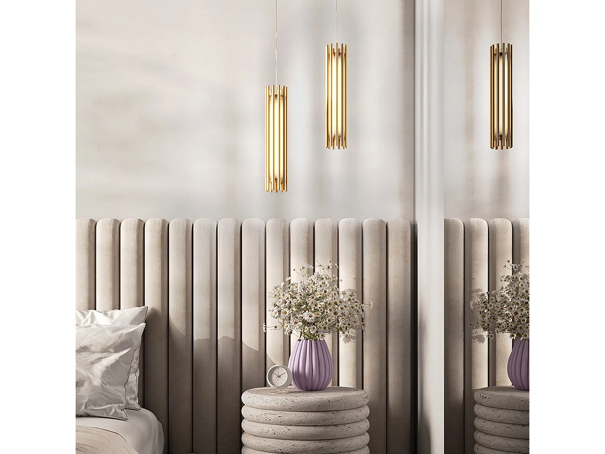 Maytoni Sonata Moderne integrierte LED-Pendel-Deckenleuchte Messing 3000K