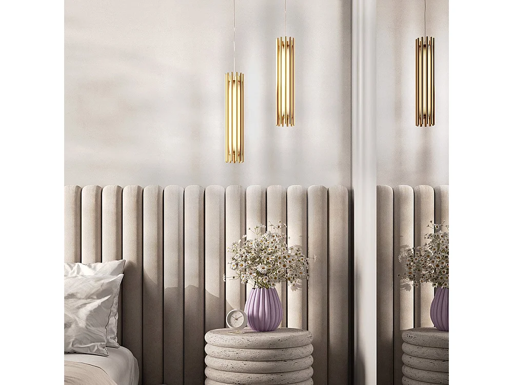 Maytoni Sonata Moderne integrierte LED-Pendel-Deckenleuchte Messing 3000K