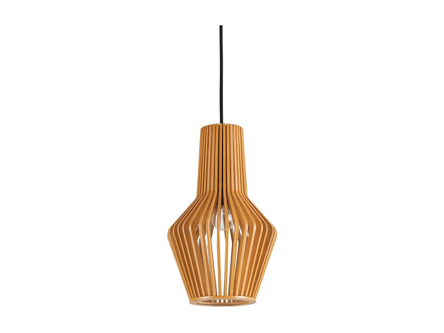 Ideal Lux Citrus Suspension à 1 lumière en bois, E27