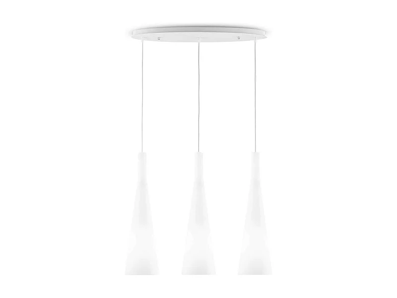 Ideal Lux Milk Suspension à 3 ampoules au plafond blanc, E27