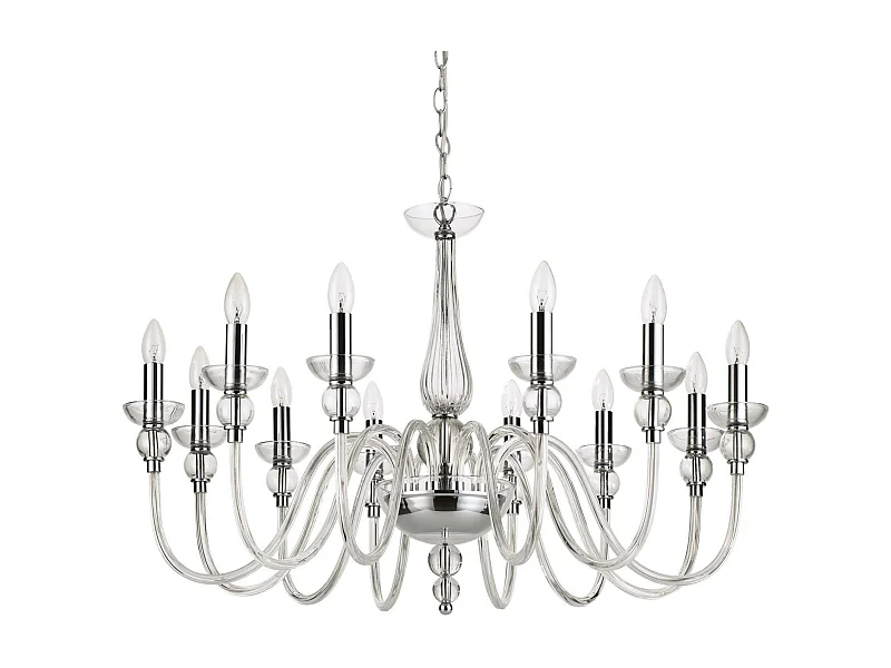 Ideal Lux Doge Suspension à 12 ampoules transparentes, E14