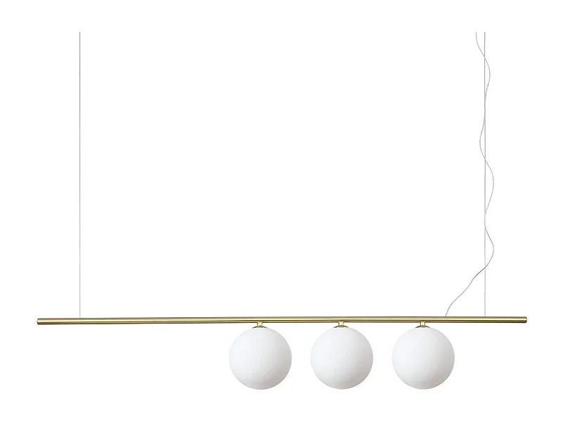 Ideal Lux PERLINE Plafonnier suspendu à 3 lumières en laiton