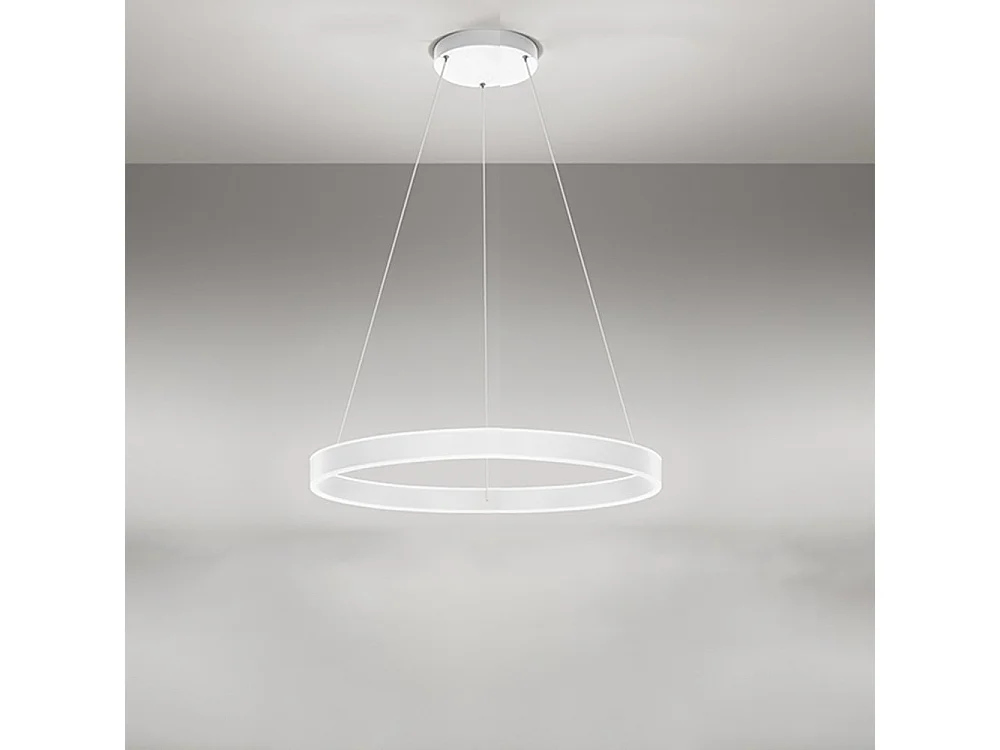 Sospensione Moderna Kirko Metallo Bianco Led 80W 3000K