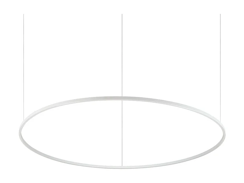 Ideal Lux ORACLE Plafoniera a sospensione a LED integrata sottile rotonda DALI dimmerabile da 150 cm bianca, 3000K