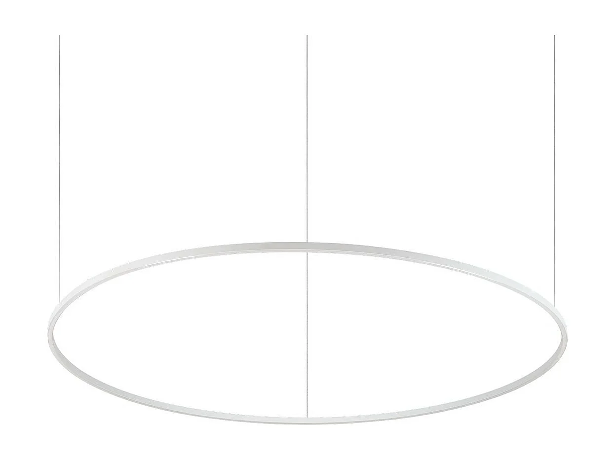 Ideal Lux ORACLE Plafoniera a sospensione a LED integrata sottile rotonda DALI dimmerabile da 150 cm bianca, 3000K