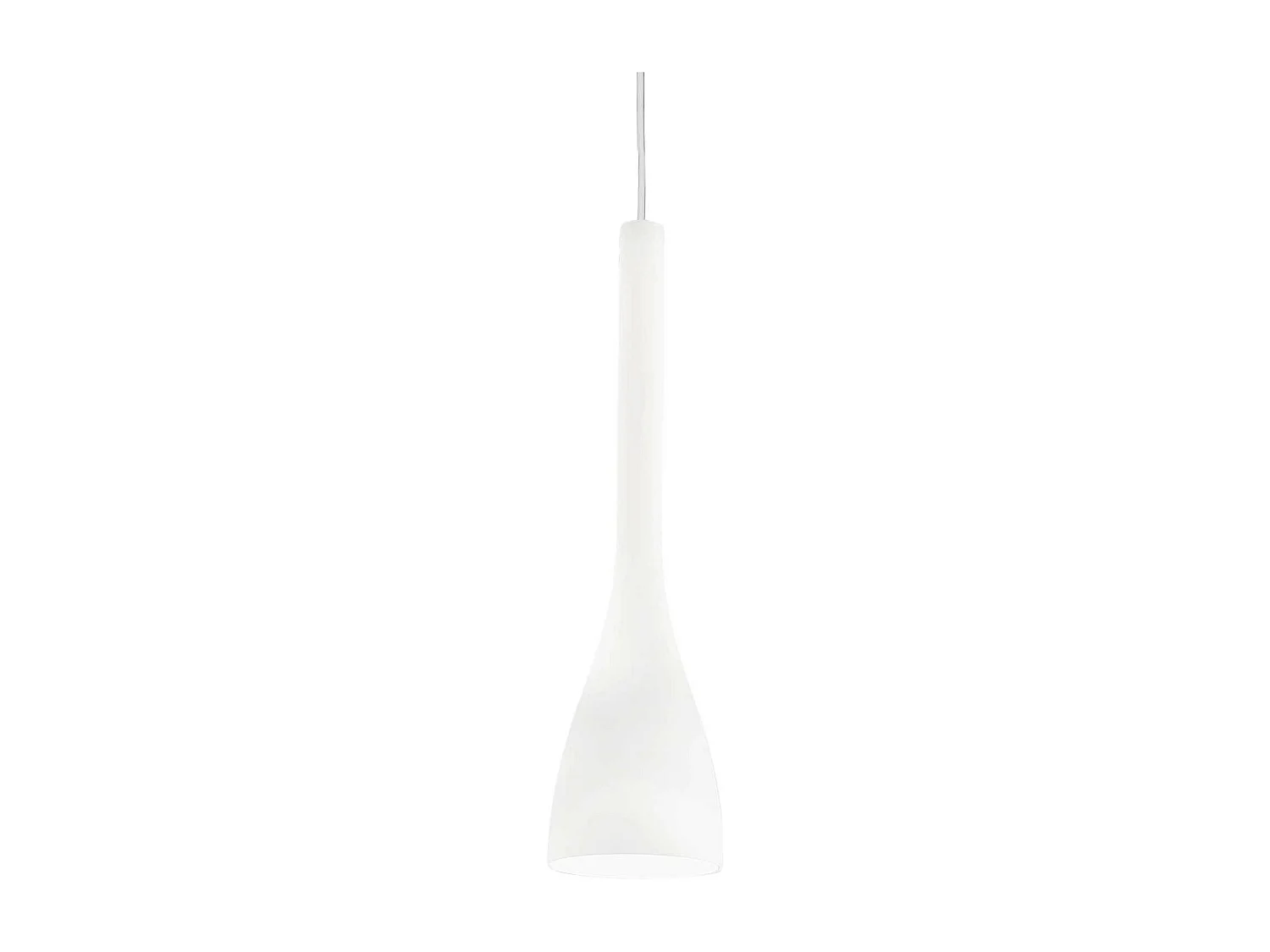 Ideal Lux Flut - Lámpara colgante de techo pequeña con 1 luz blanca, E14