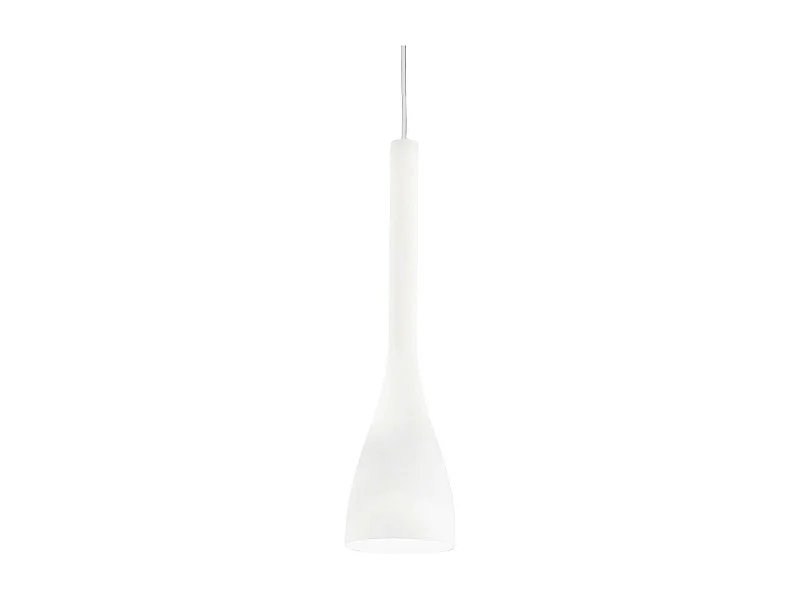 Ideal Lux Flut - Lámpara colgante de techo pequeña con 1 luz blanca, E14