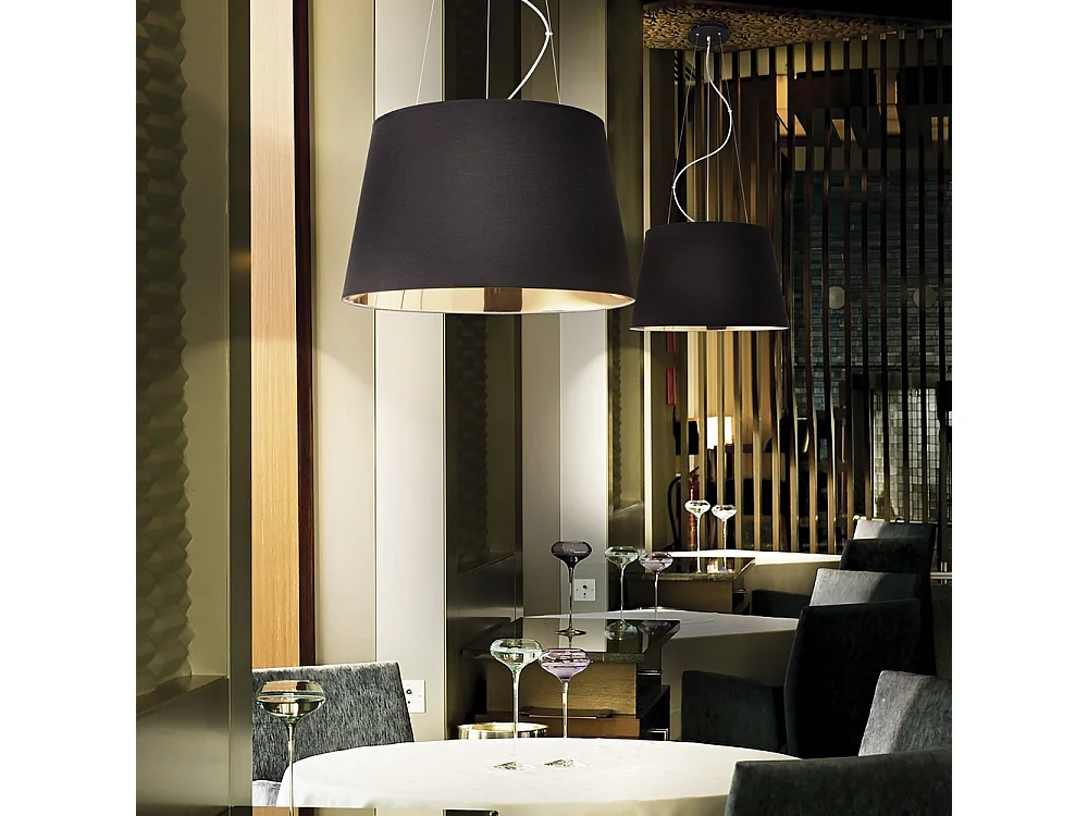 Ideal Lux Nordik - 6 licht Dome Deckenpendelleuchte Schwarz