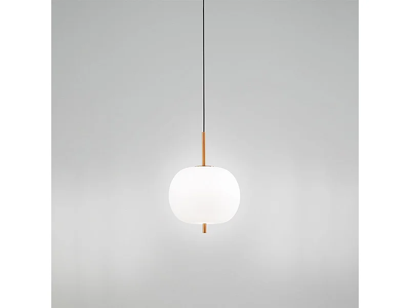 Lampadario In Metallo Contemporaneo Cirro Bianco Led Diffusore Ovale