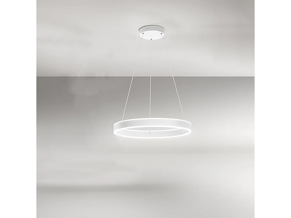 Sospensione Moderna Kirko Metallo Bianco Led 48W 3000K