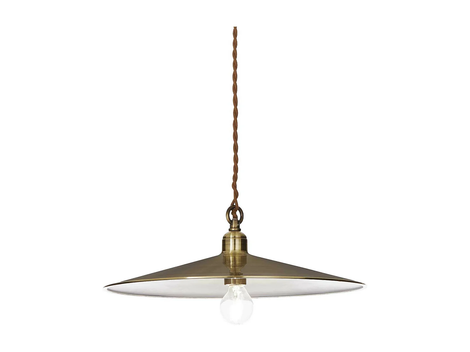 Ideal Lux Cantina Grand plafonnier à 1 ampoule en laiton antique, E27