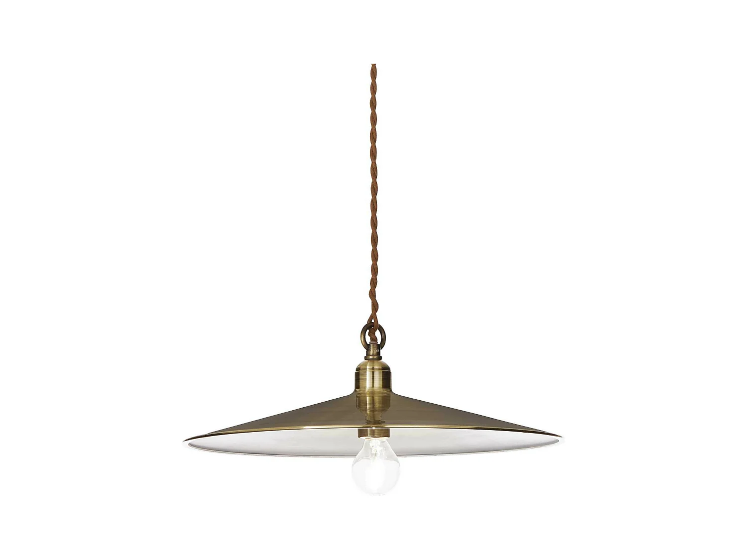 Ideal Lux Cantina - 1 licht Large Dome Deckenanhänger Antik Messing, E27