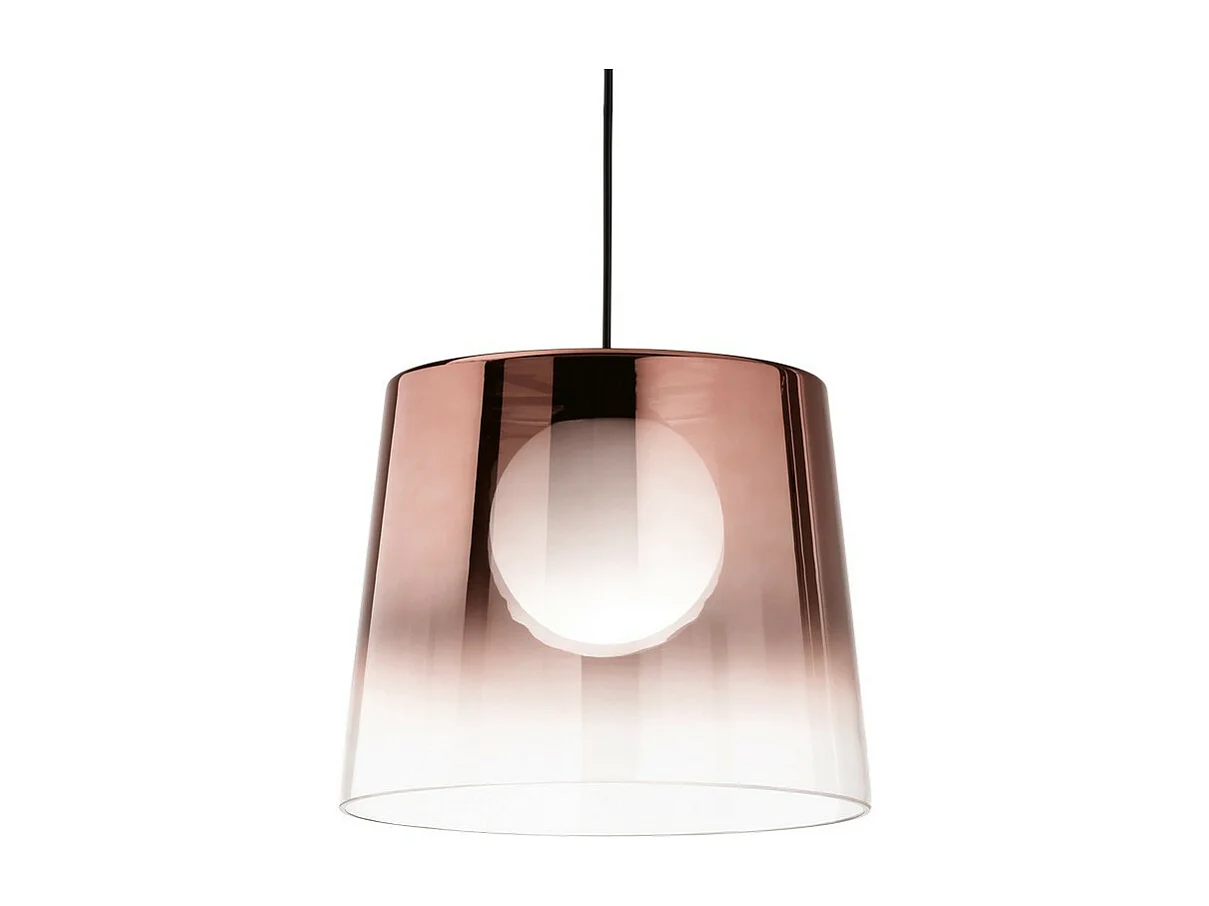 Ideal Lux FADE Lámpara de techo colgante de cúpula Pantalla de cobre de vidrio