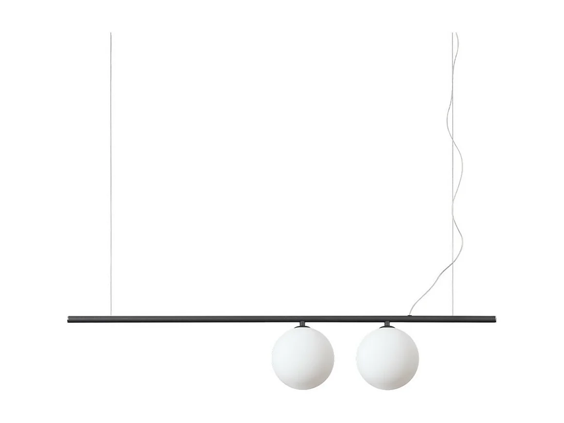 Ideal Lux PERLINE Plafón colgante barra 2 luces negro