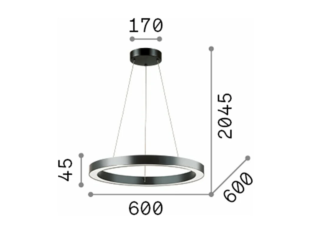 Ideal Lux Oracle - Colgante de techo mediano LED integrado Blanco 3000K