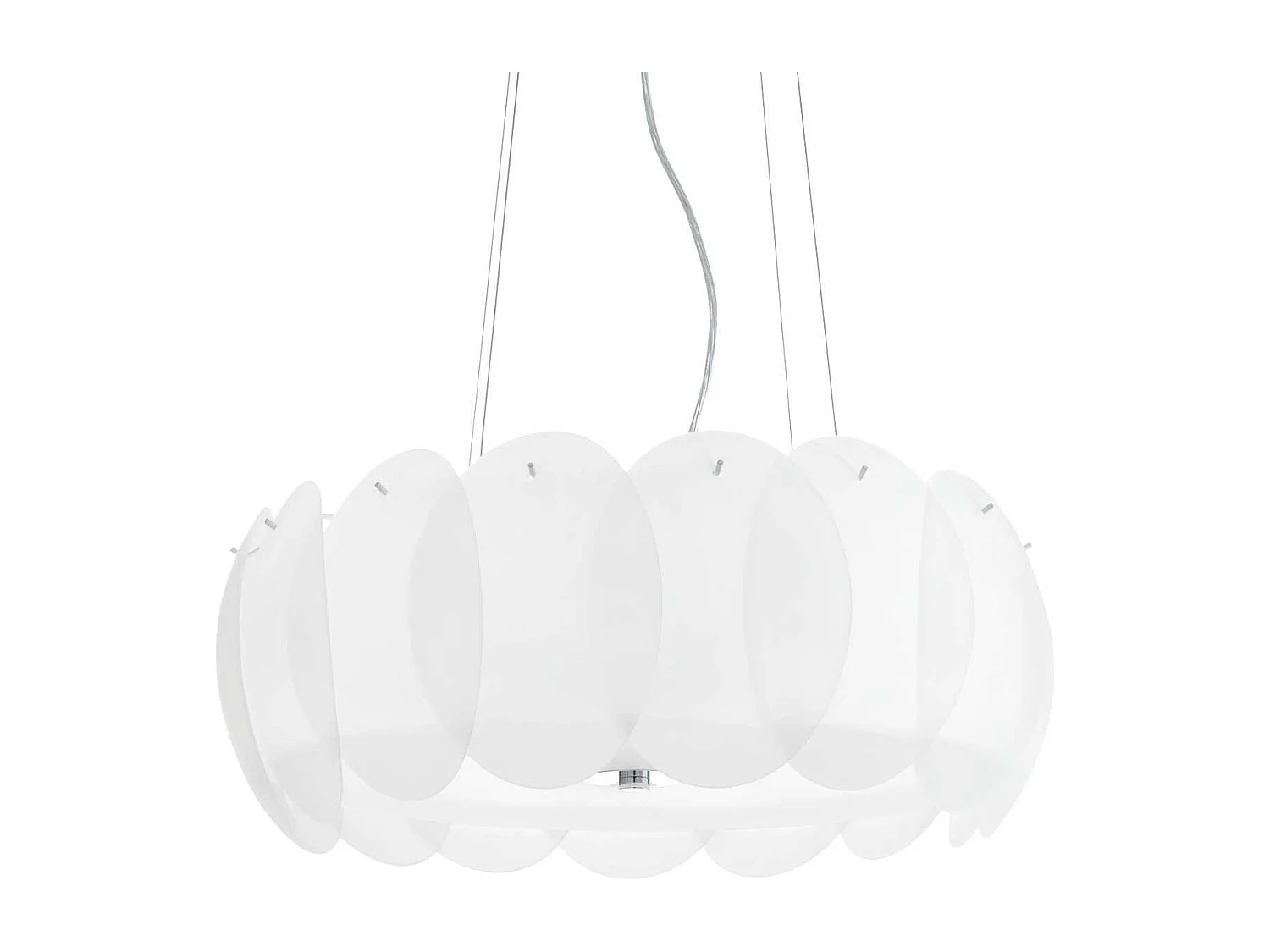 Ideal Lux Ovalino - Sospensione a soffitto grande 8 luci bianco, E27