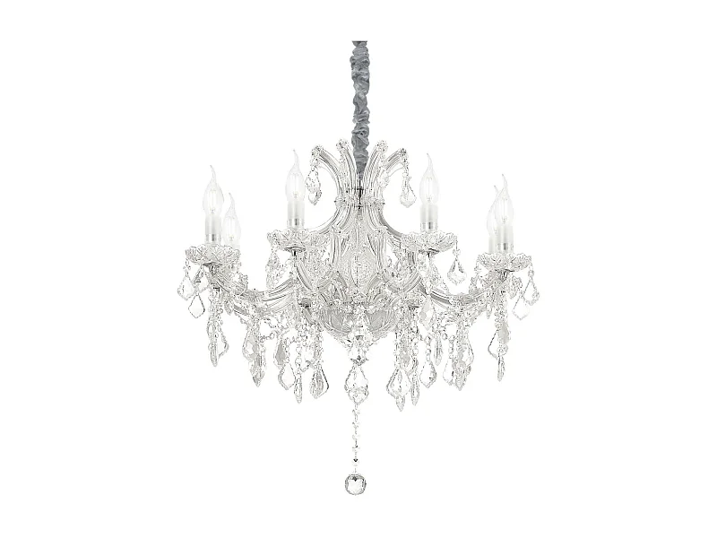 Ideal Lux Napoleon - Lampada a sospensione a 8 luci cromata