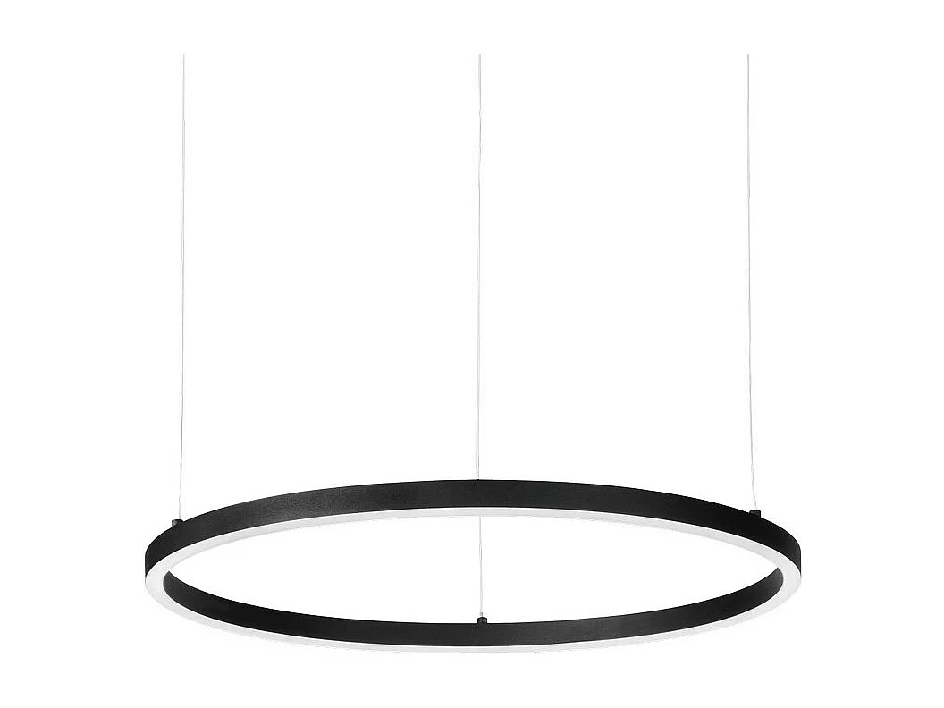 Ideal Lux ORACLE Plafoniera a sospensione a LED integrata sottile rotonda DALI dimmerabile da 50 cm nera, 3000K