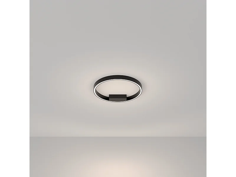 Maytoni Rim Moderna luce LED semi-incasso integrata nera, 40 cm, 4000 K