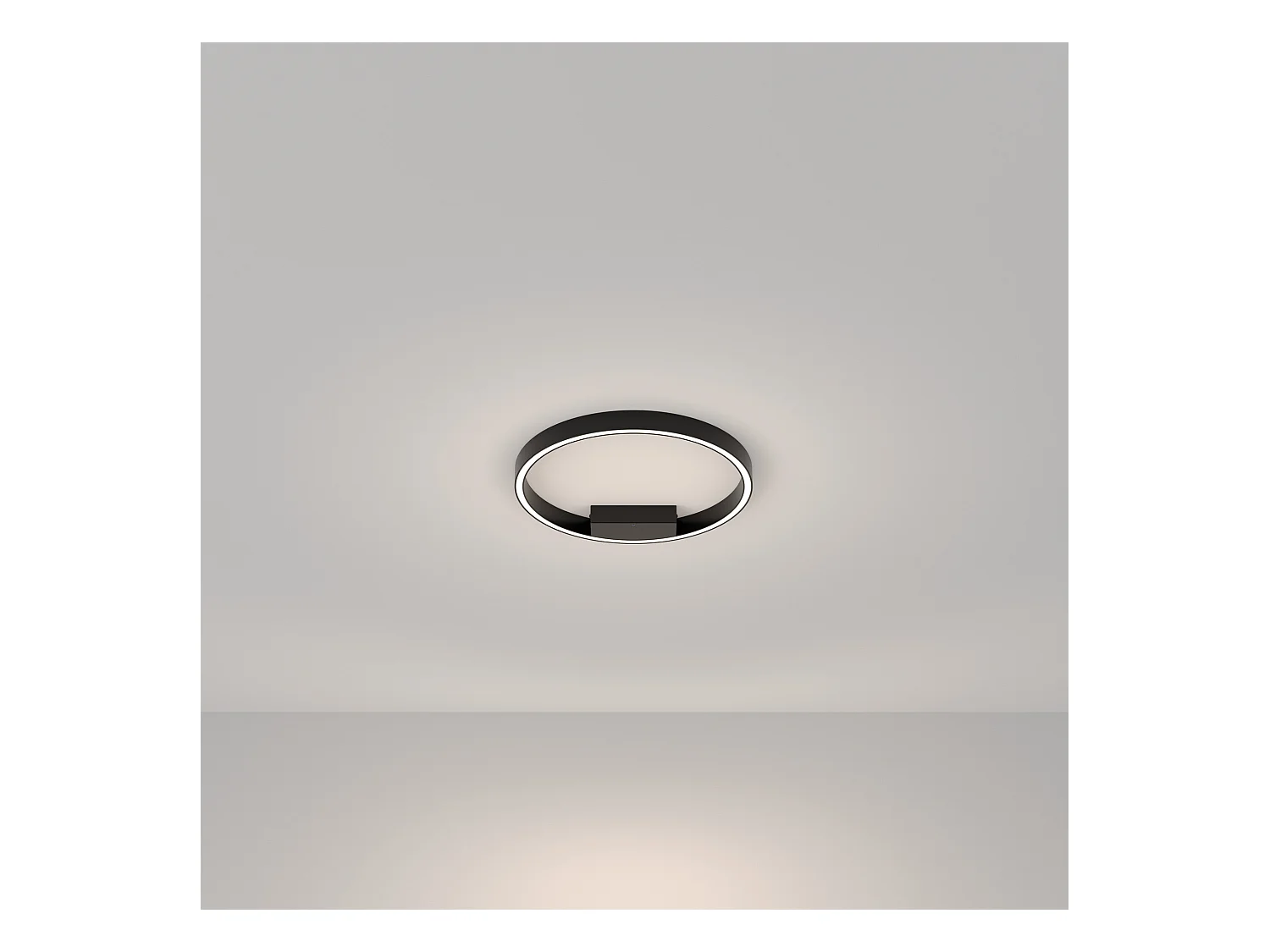 Maytoni Rim Moderna luce LED semi-incasso integrata nera, 40 cm, 4000 K