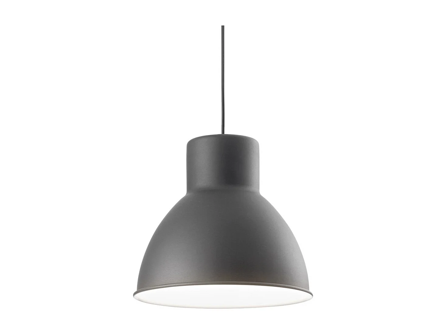 Ideal Lux Metro - 1 lámpara colgante de techo tipo domo negro, E27