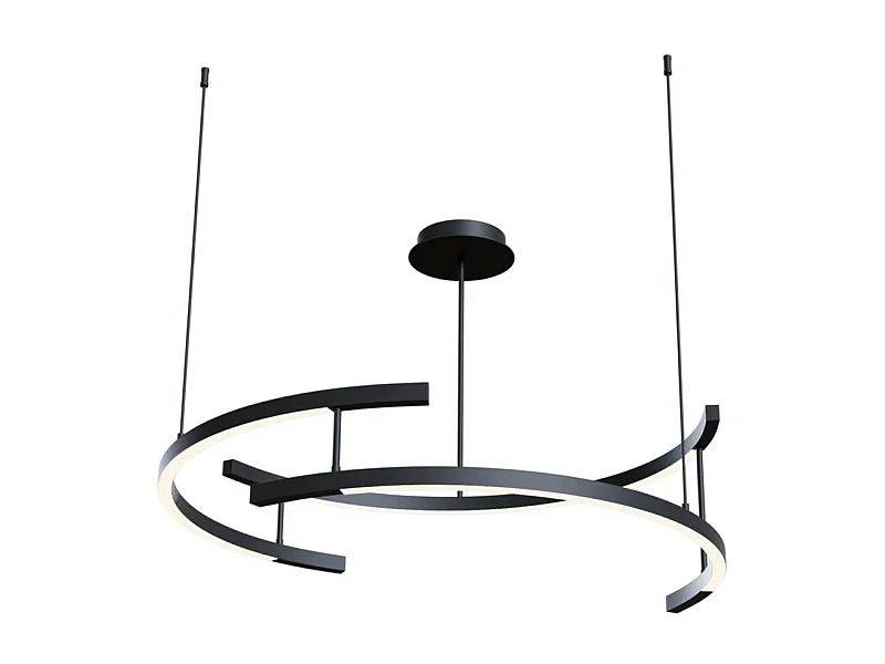 Maytoni Line Moderne integrierte Pendel-Deckenleuchte Schwarz, 4000K