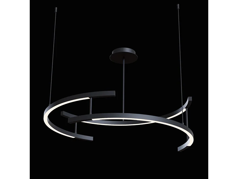 Maytoni Line Moderne integrierte Pendel-Deckenleuchte Schwarz, 4000K