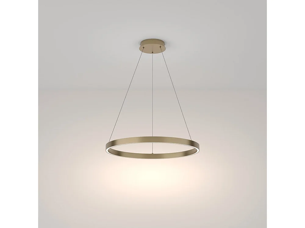 Maytoni Rim Lámpara de techo colgante con anillo de latón LED integrado con borde moderno