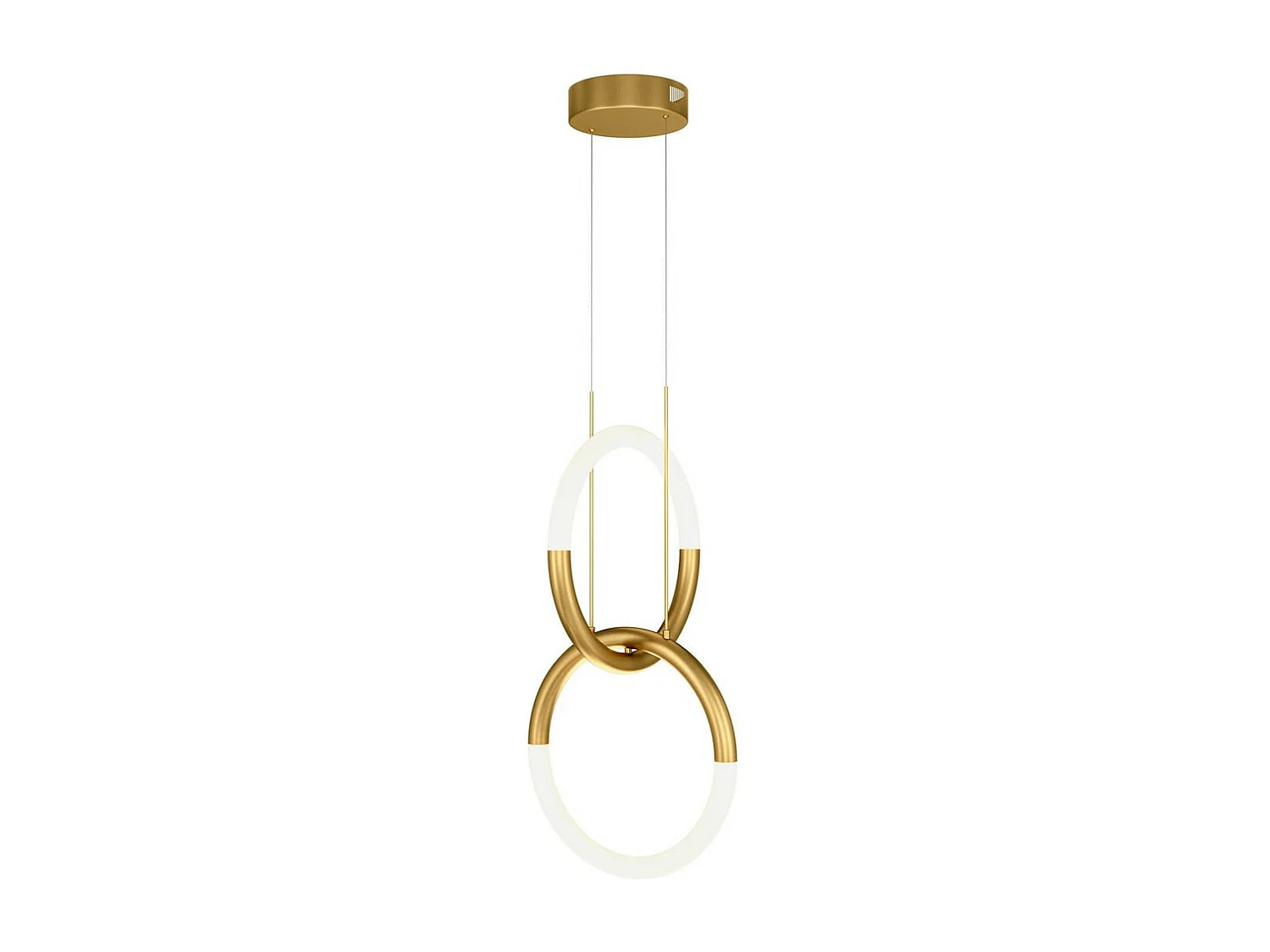 Maytoni Node Moderne 2-Licht-integrierte LED-Pendel-Deckenleuchte Gold 3000K