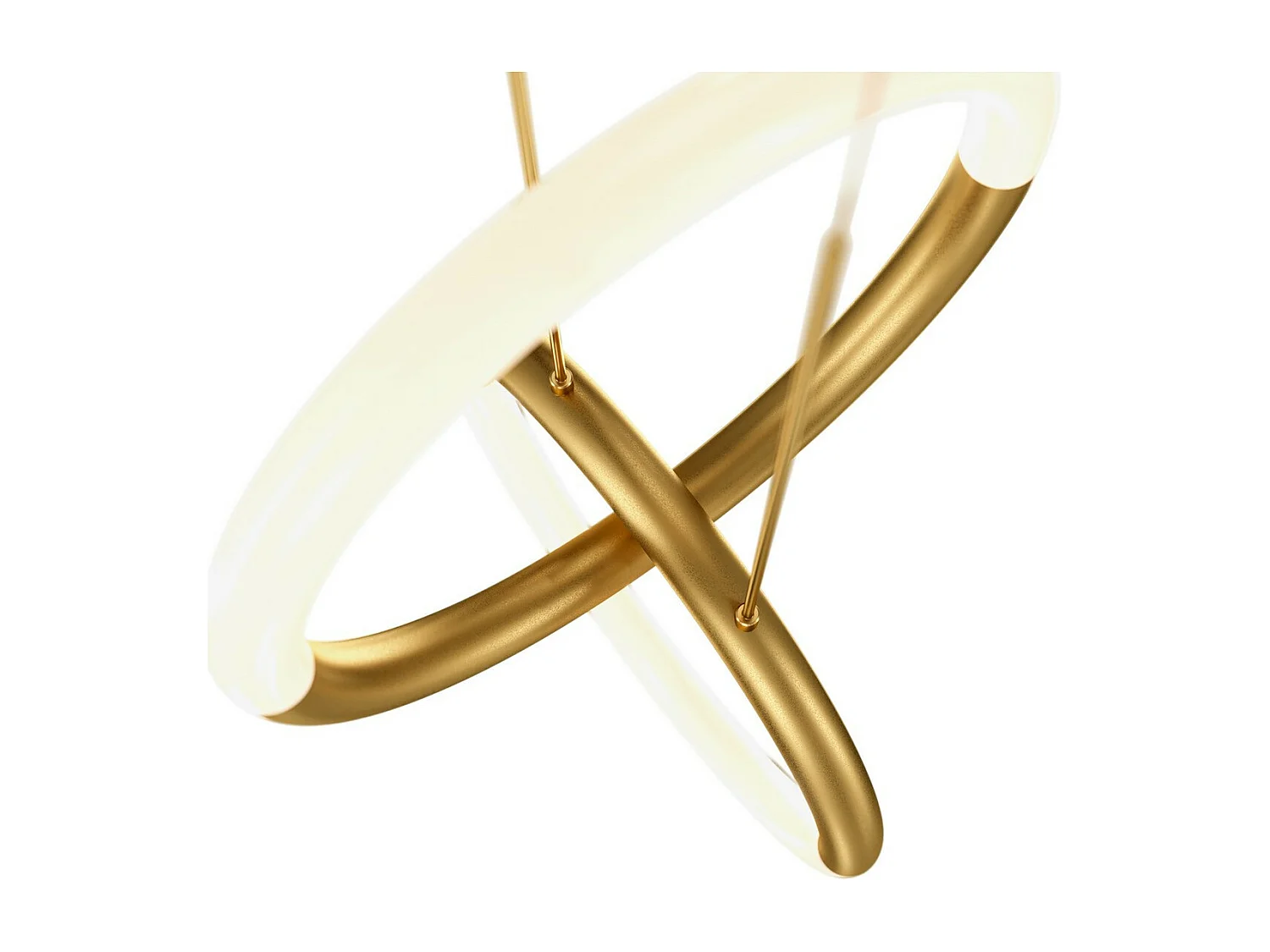 Maytoni Node Moderne 2-Licht-integrierte LED-Pendel-Deckenleuchte Gold 3000K