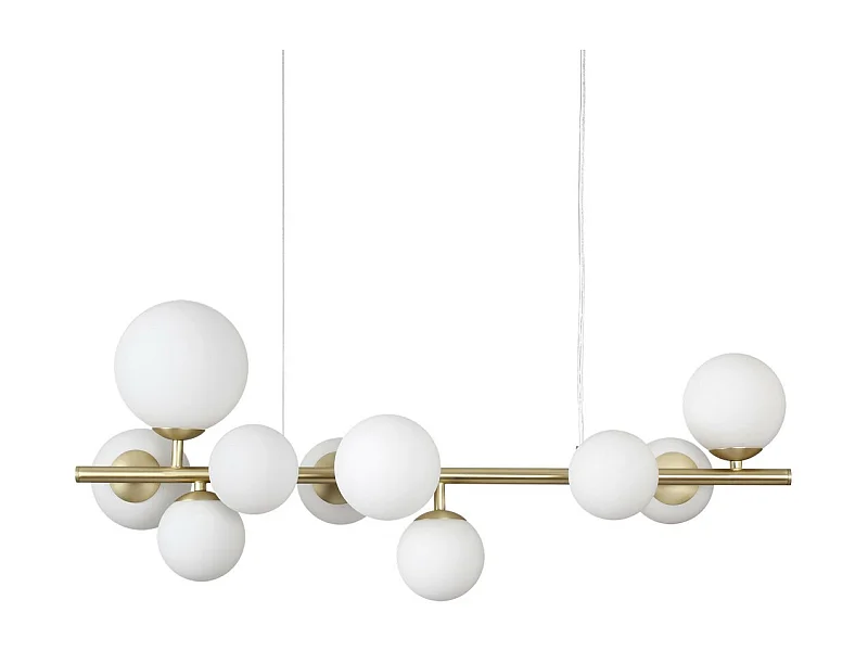 Ideal Lux PERLAGE 10 licht Linear Globe Pendelleuchte Messing