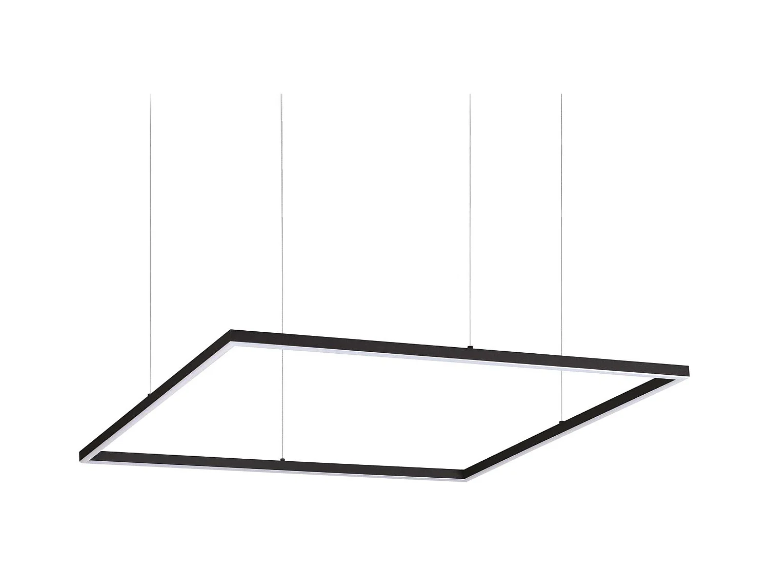 Sospensione Moderna Oracle Alluminio-Materie Plastiche Nero Led 53W K Luce