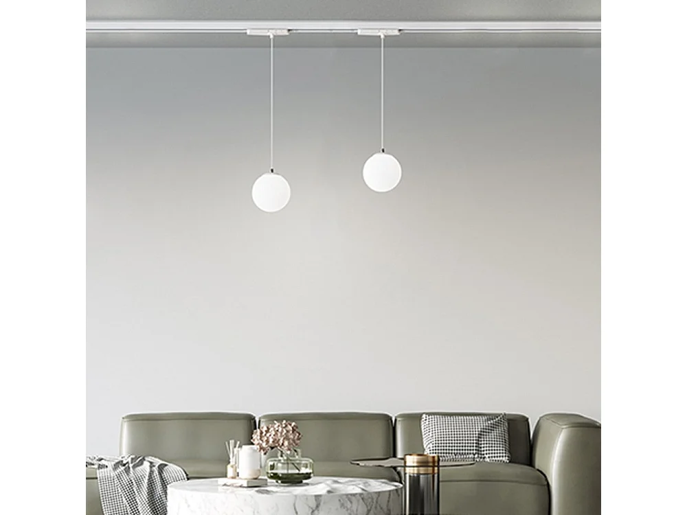 Sospensione Moderna Per Sistema In Binario Bianco Led Piccola