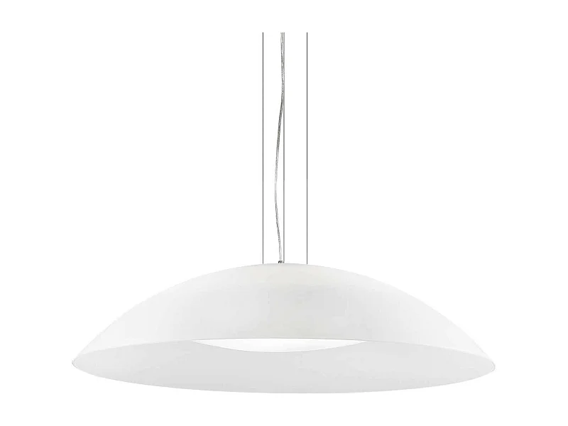 Ideal Lux Lena - Sospensione a soffitto a 3 luci grande cupola bianca, E27