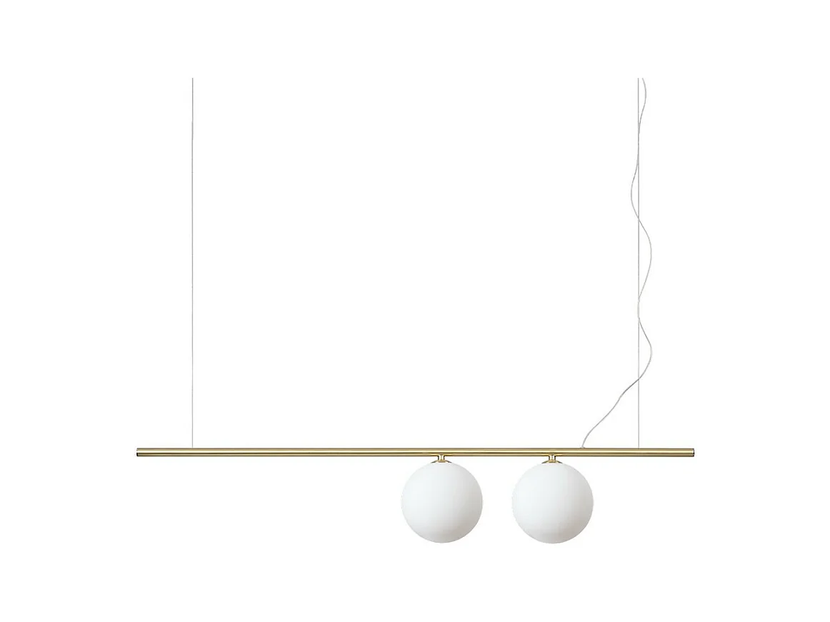 Ideal Lux PERLINE Plafoniera a sospensione a 2 barre luminose in ottone