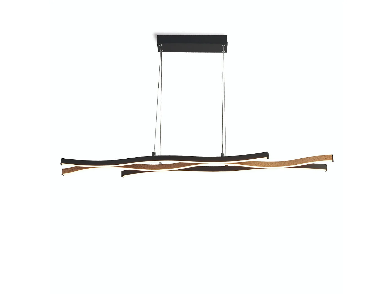 Lampadario Moderno Fioritura Acciaio Nero Alluminio Led 38W 2300 - 3000 - 4000K