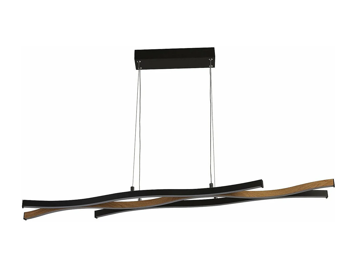 Lampadario Moderno Fioritura Acciaio Nero Alluminio Led 38W 2300 - 3000 - 4000K