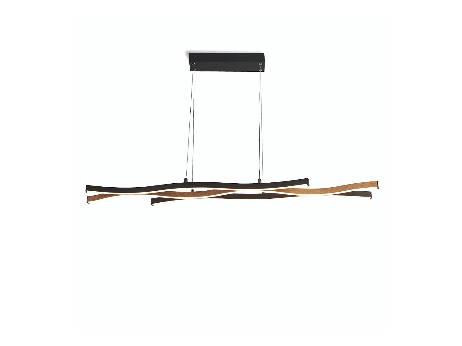 Lampadario Moderno Fioritura Acciaio Nero Alluminio Led 38W 2300 - 3000 - 4000K