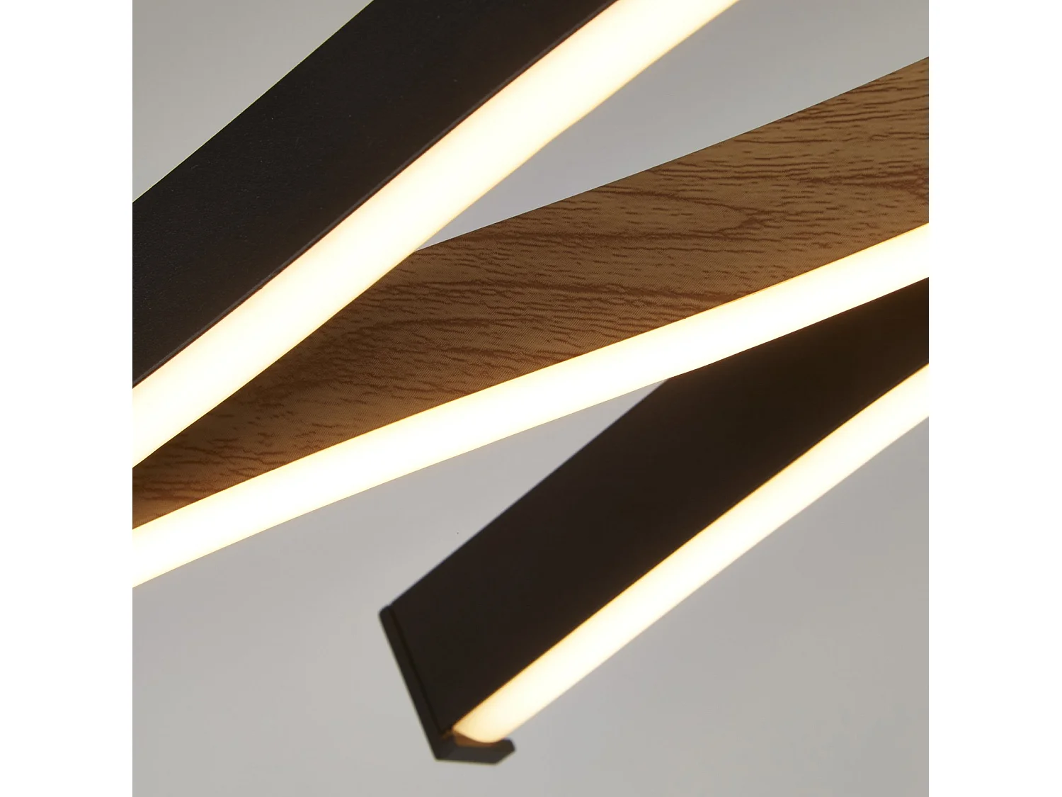 Lampadario Moderno Fioritura Acciaio Nero Alluminio Led 38W 2300 - 3000 - 4000K