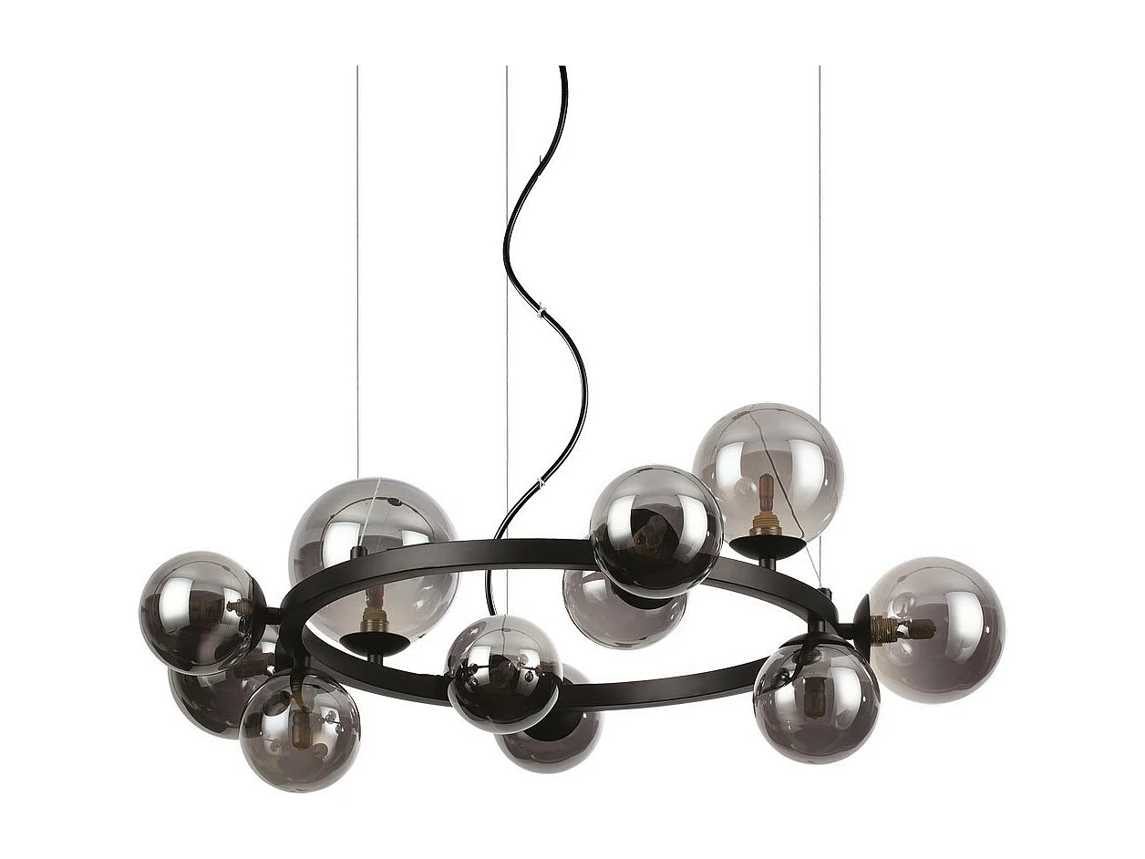 Ideal Lux PERLAGE Lámpara de techo colgante globo redondo 11 luces negro