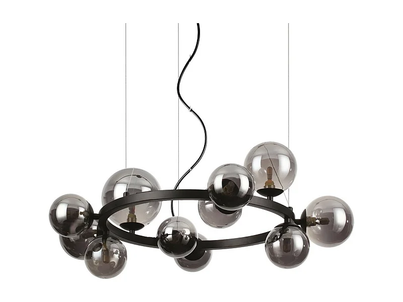 Ideal Lux PERLAGE Lámpara de techo colgante globo redondo 11 luces negro