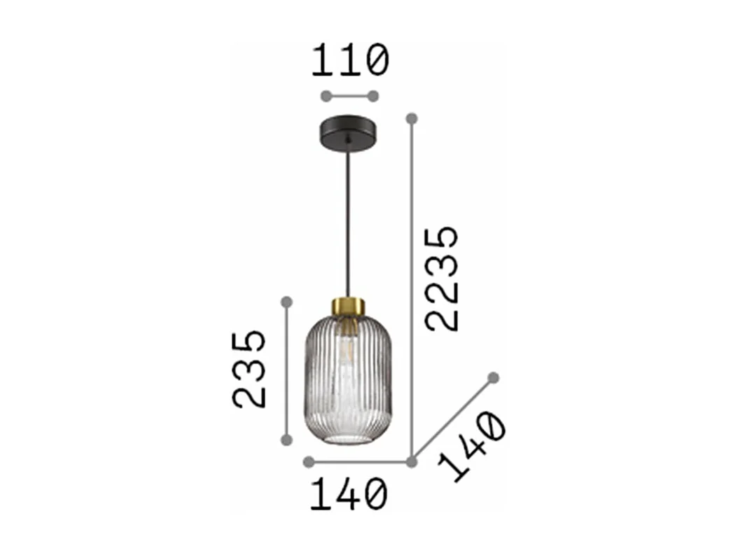 Ideal Lux MINT-1 - Innenglas DomeCeiling Pendelleuchte 1 Hellgrün, E27