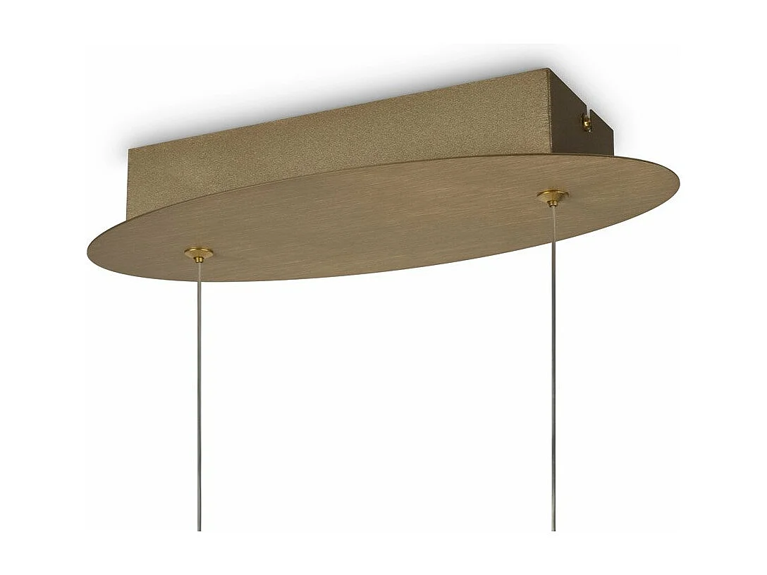 Lampadario A Sospensione Moderno Curve Alluminio Oro 1 Luce Led 42W