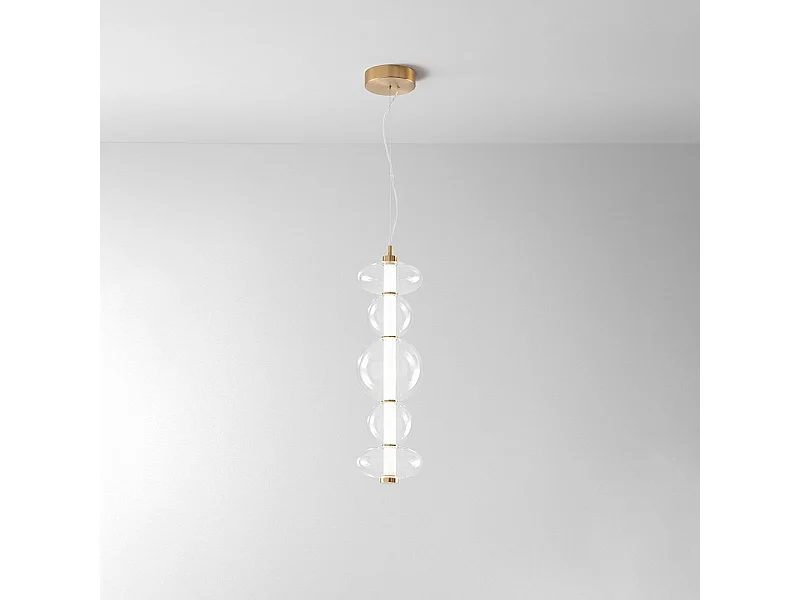 Sospensione Contemporanea Bubbles Metallo Oro Led Integrato 38W